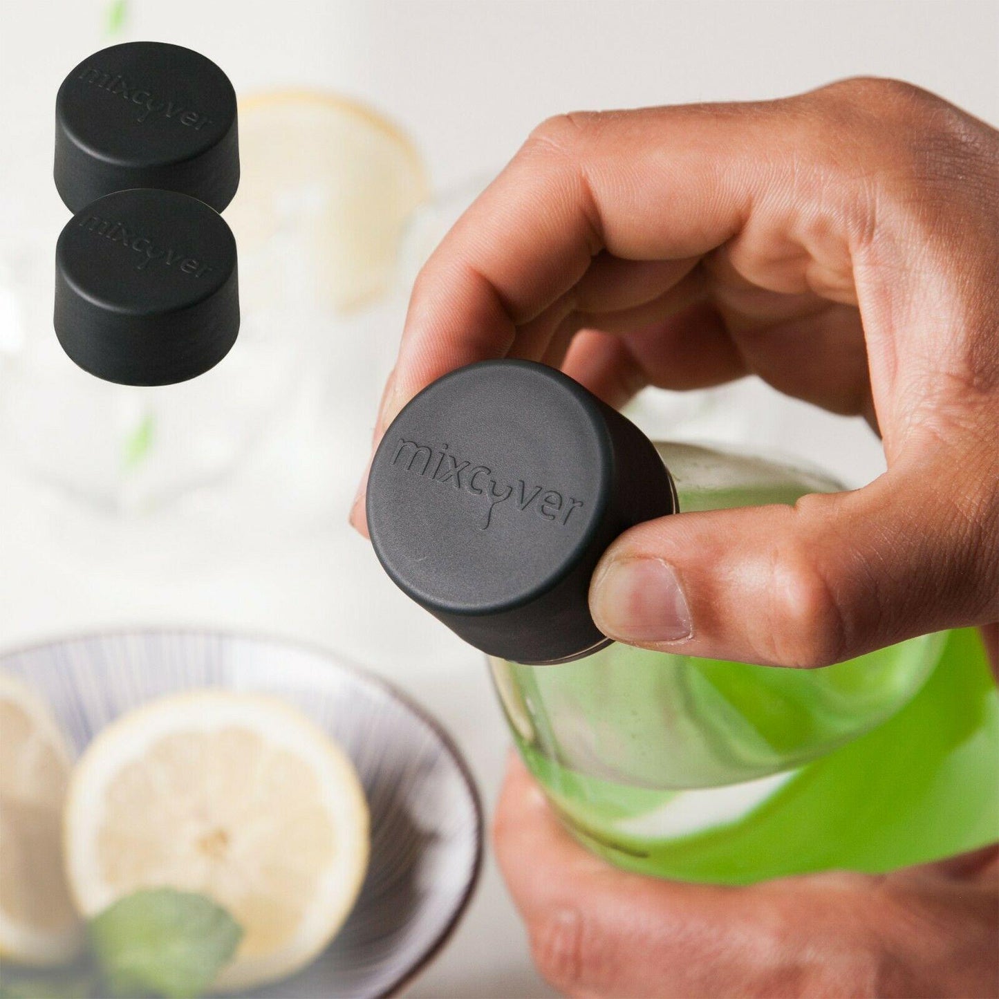 mixcover Coperchio di ricambio adatto per bottiglie in PET di plastica SodaStream Set da 2 pezzi