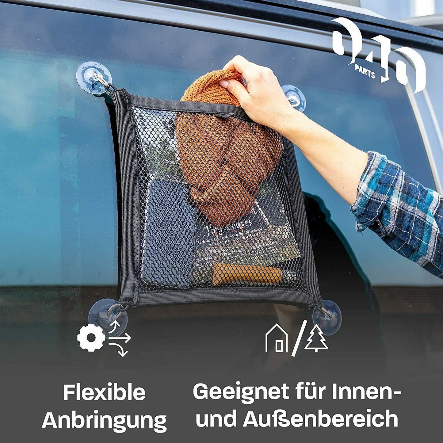 040 Parts Aufbewahrungs Netz für das Küchenfenster von VW T5 T6 Bulli, Multivan - Mixcover - 040 parts
