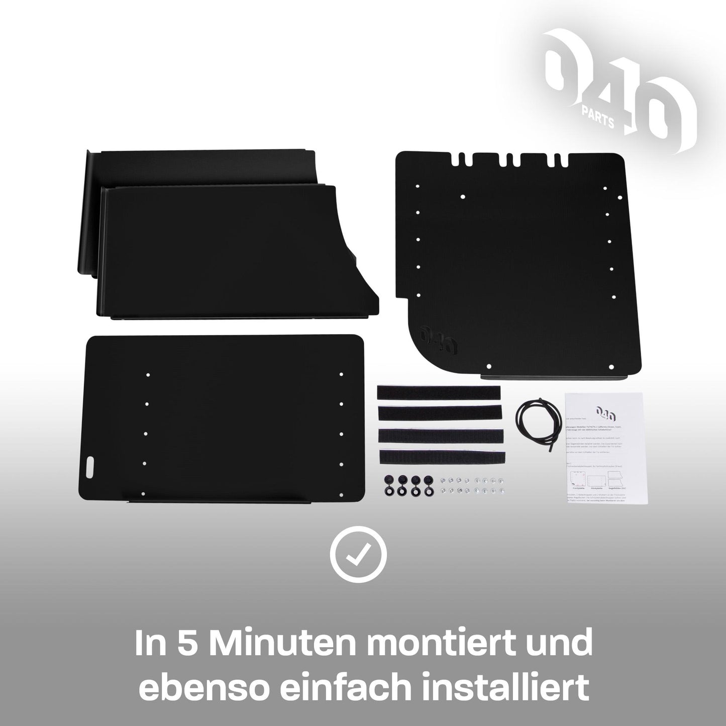 040 Parts Schuhregal SCHWARZ FAHRERSEITE Zubehör passend für VW T5 T6 T6.1 Schuhorganizer Schuhtasche