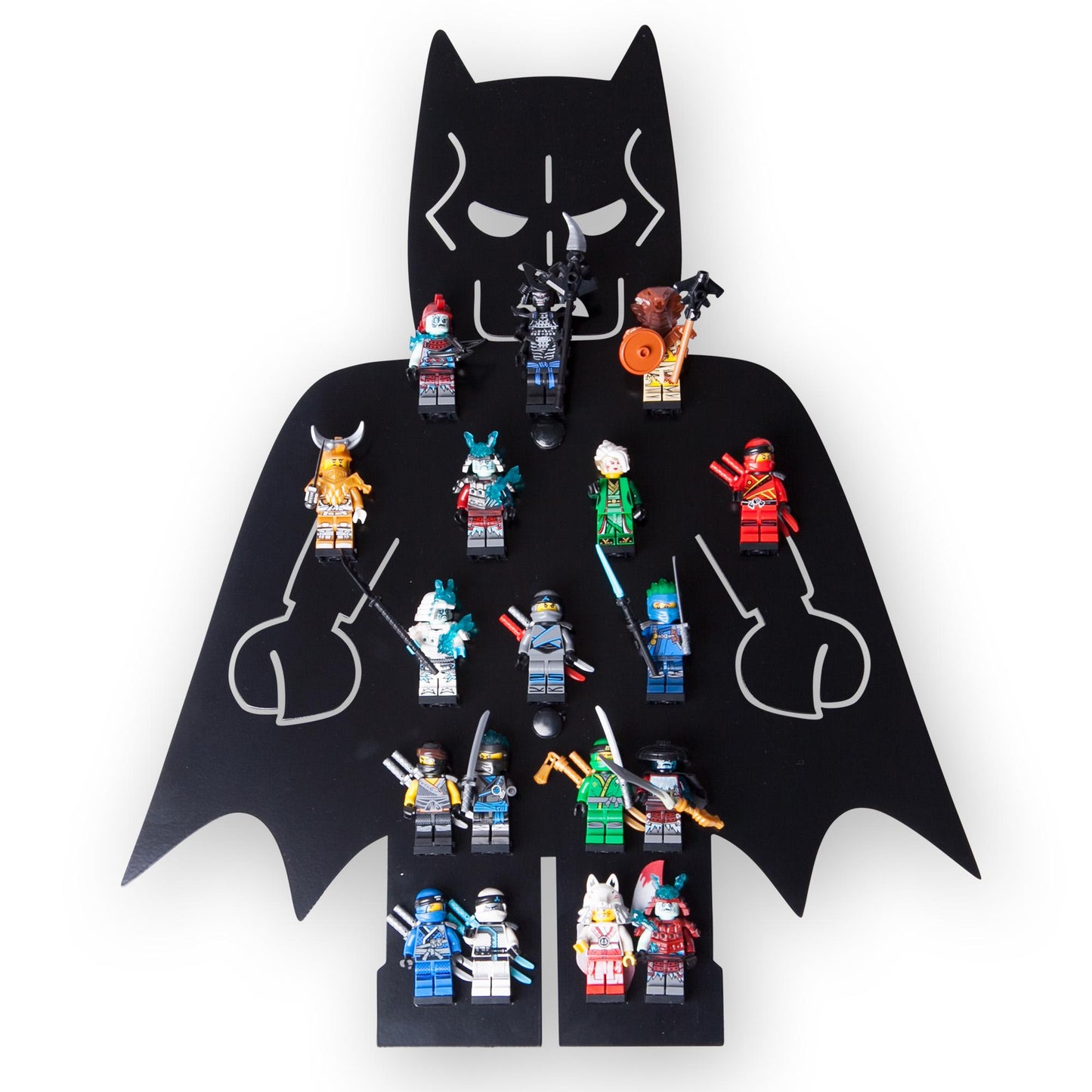 moin minis Batman Kinderzimmer Regal für 18 Minifiguren Klemmbausteinen