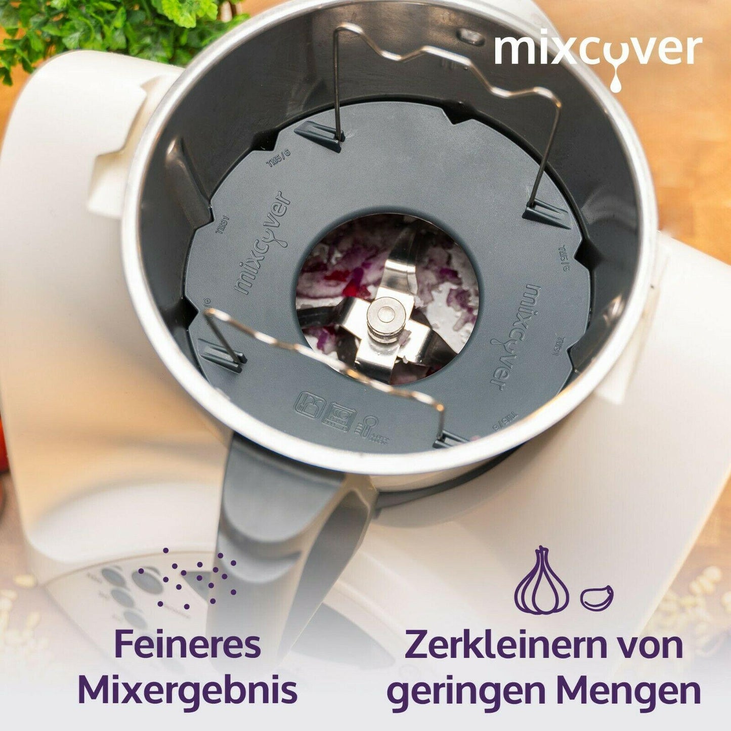 mixcover Mixtopf Verkleinerung für Thermomix TM31 Häcksel Helfer, Pürieren - Mixcover - Mixcover