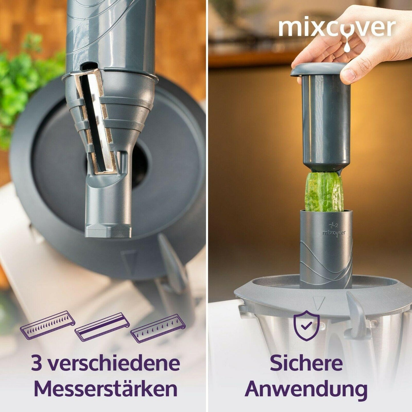 mixcover Spiralschneider Gemüsenudeln schneiden kompatibel mit Thermomix TM31 - Mixcover - Mixcover