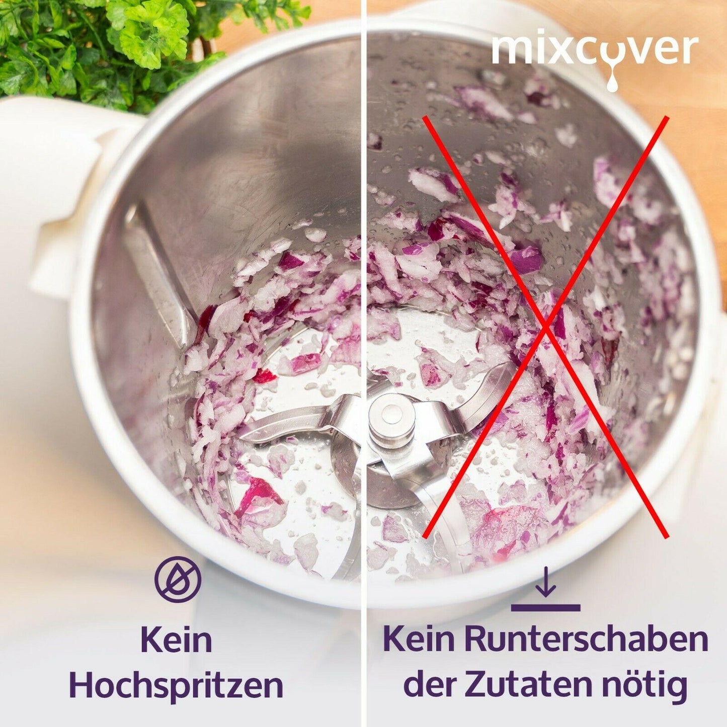 mixcover Mixtopf Verkleinerung für Thermomix TM31 Häcksel Helfer, Pürieren - Mixcover - Mixcover