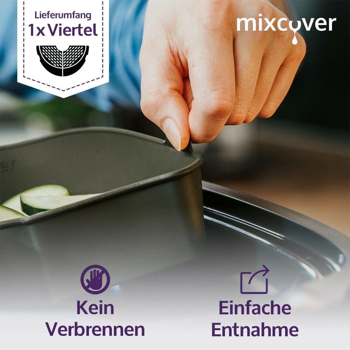 mixcover Garraumteiler (VIERTEL) Monsieur Cuisine Connect & Smart Dampfgarraum - Mixcover - Mixcover