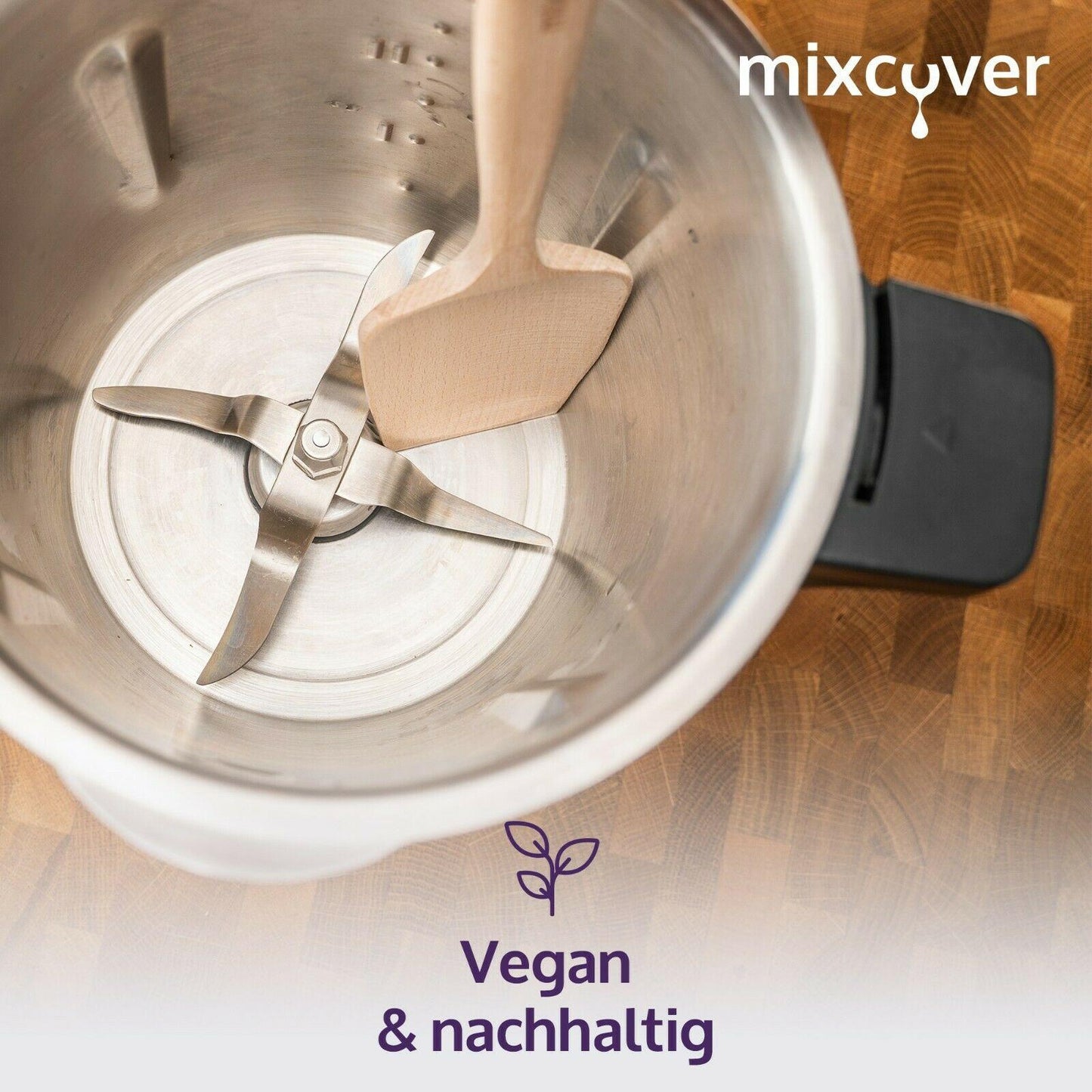 mixcover Nachhaltiger Holzspatel Zubehör Monsieur Cuisine Connect & Smart - Mixcover - Mixcover