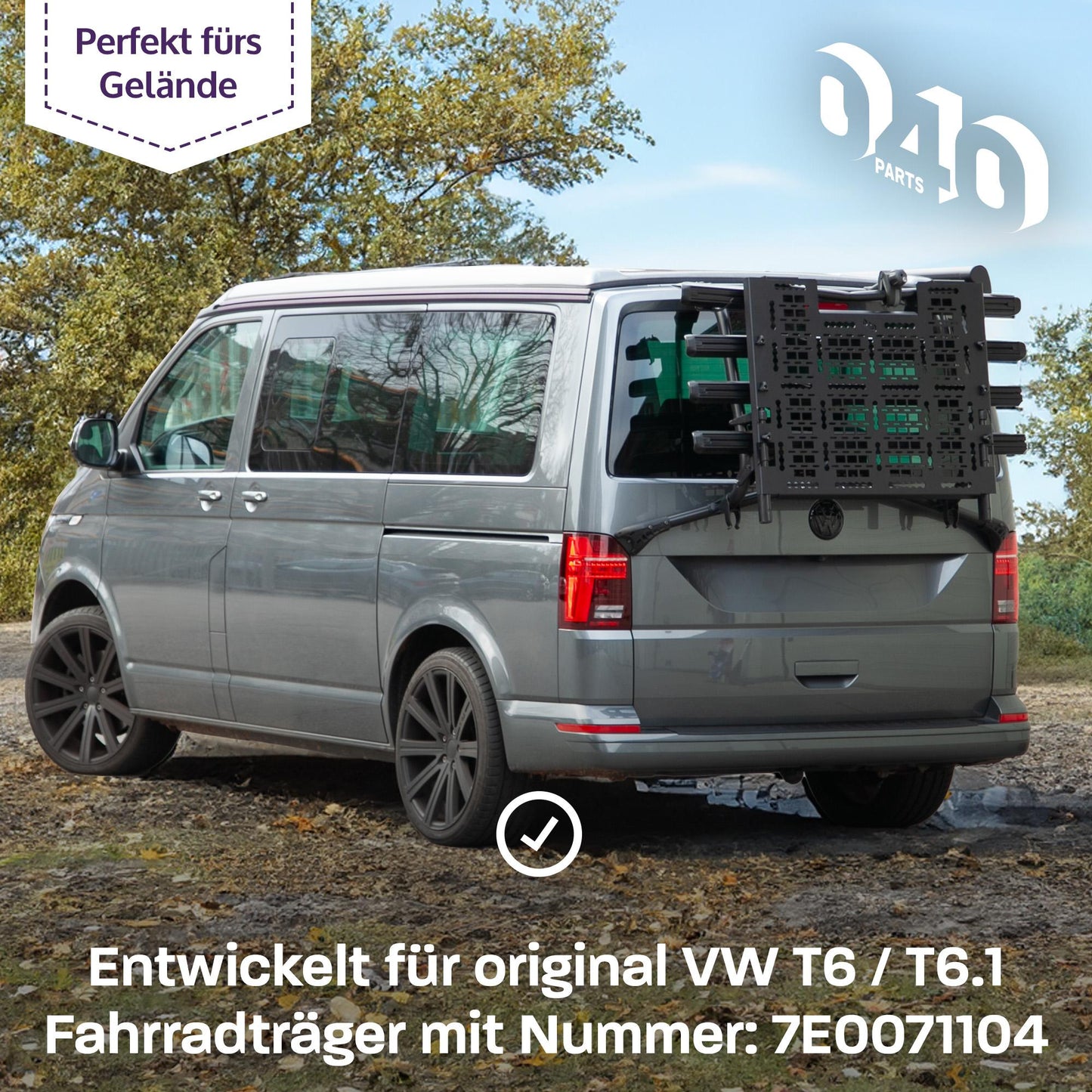 040 Parts Molle Board für VW T6.1 VW T6 original Fahrradträger und Thule WanderWay Gepäckträger Offroad Zubehör  Toolboard Werkzeughalter