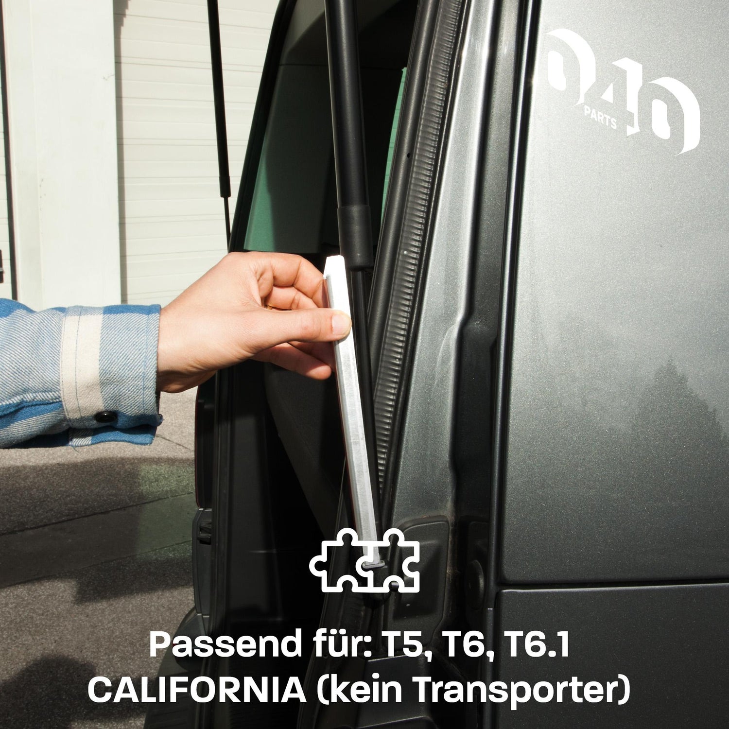 LAINFELD Heckklappenaufsteller | 10 cm Heckklappen Aufsteller |  Türsicherung kompatibel mit VW T5 T6 Volkswagen Camper California  Comfortline Beach