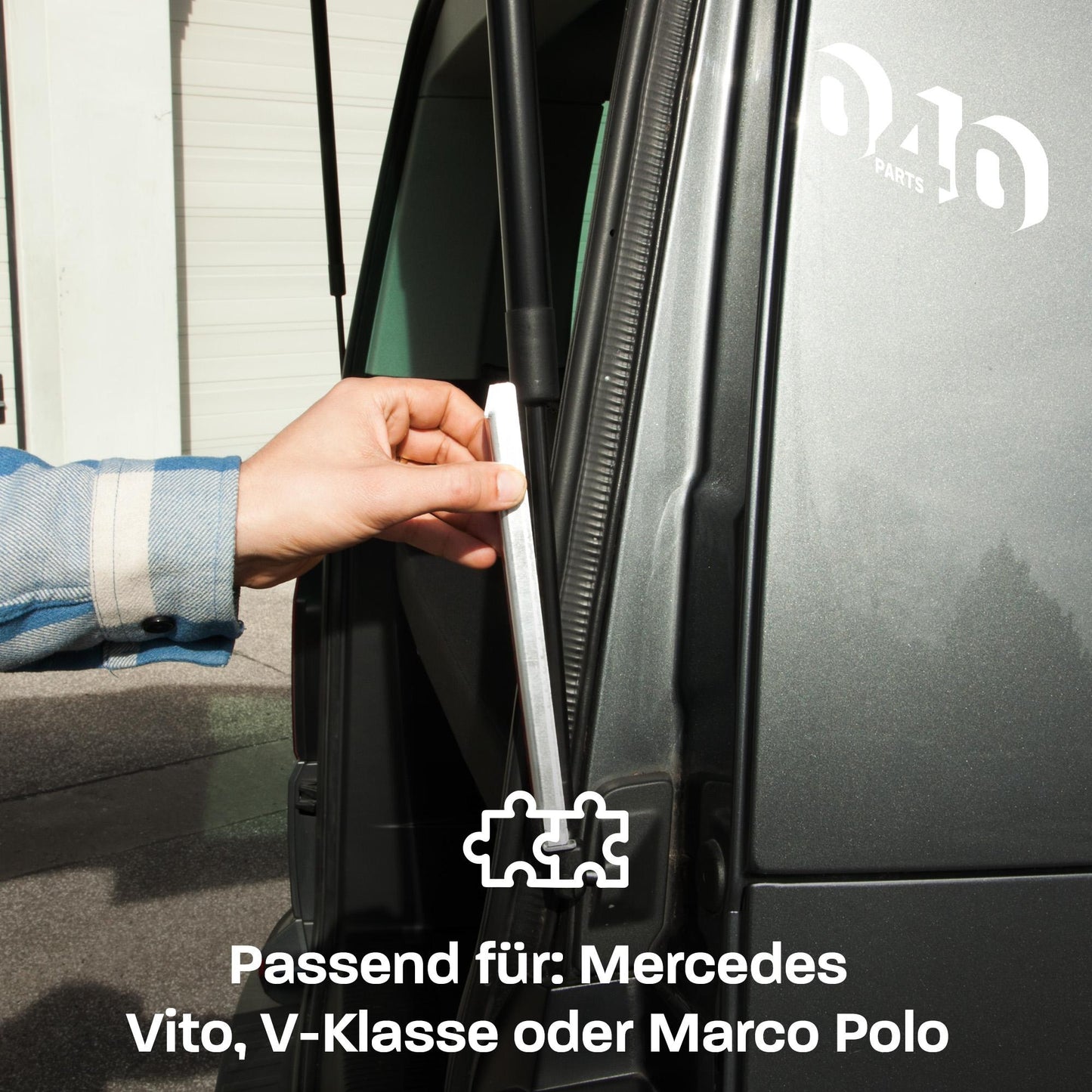 040Parts Verbesserter Heckklappenaufsteller kompatibel für Mercedes V-Klasse, Vito und Marco Polo Modelle - Sichere und komfortable Heckklappenunterstützung