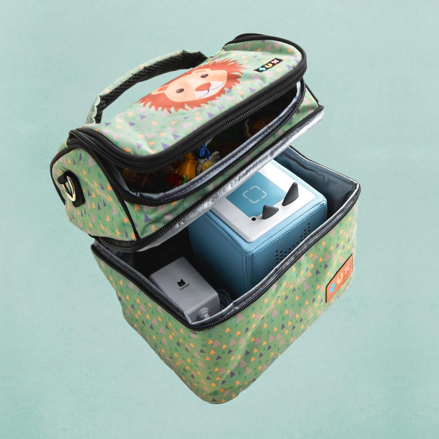 Tux -tas - "Safari Lion (L)" voor maximaal 32 tonies, waaronder accessoires en toniebox, Lion Box