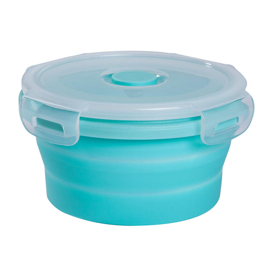 mixcover Liquide céphalorachidien pliable avec couvercle en silicone Bentobox Boîte à lunch Boîte à lunch Picnic Camping Bowl BPA sans espace d'économie de 500 ml