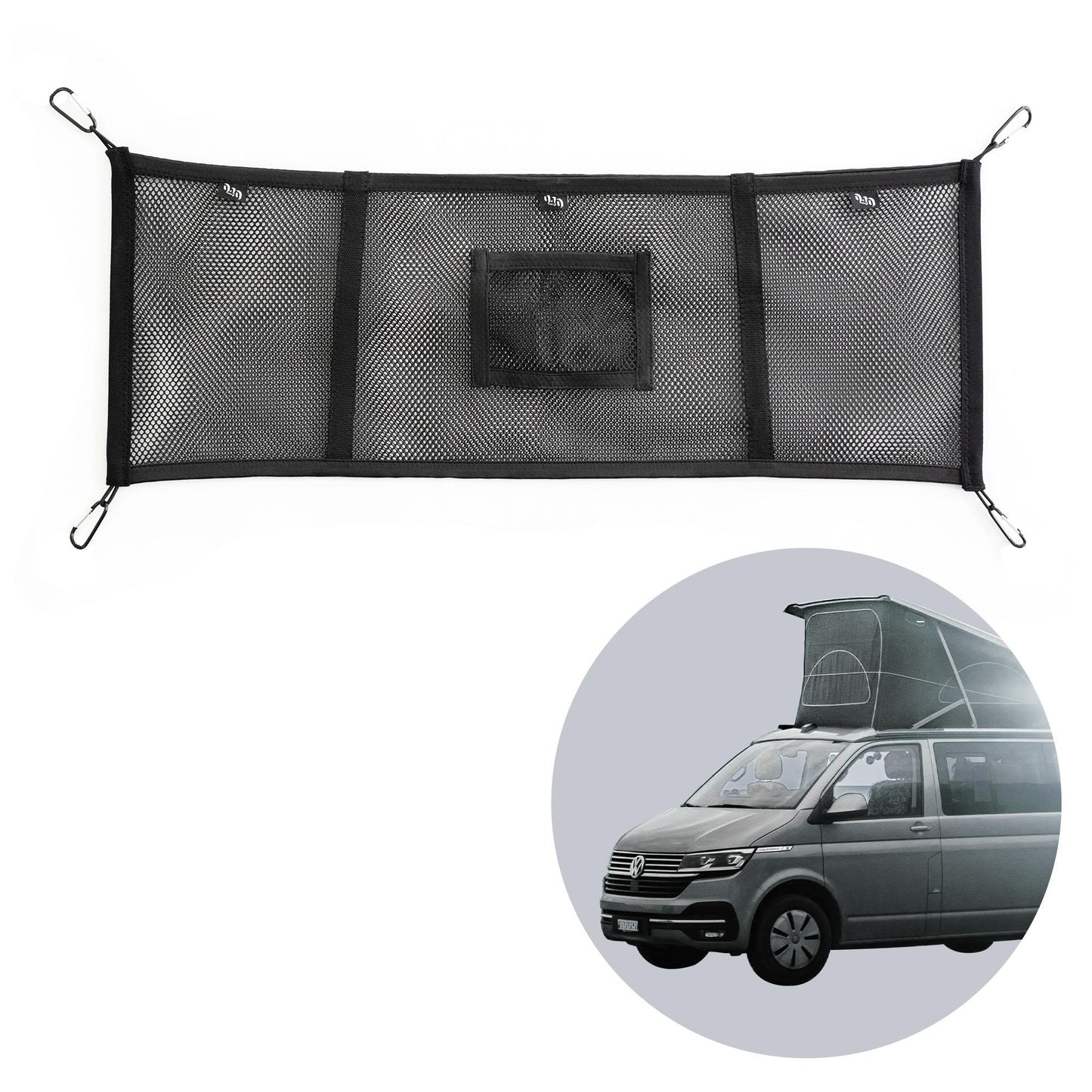 040Parts Gepäck-Netz Kombi-Aufbewahrungs-Netz für Aufstelldach und Innenraum kompatibel mit VW T5 T6 Bulli California Beach Caravelle