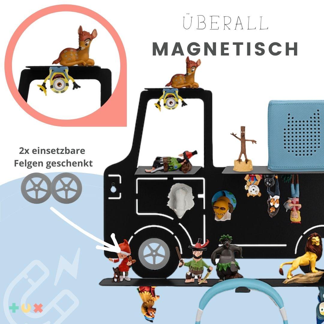 TUX Regal LKW für 52 Tonies und Toniebox - magnetisches Wandregal für Toniefiguren