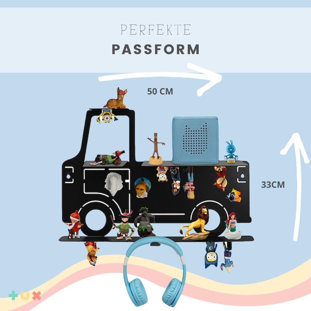 TUX Regal LKW für 52 Tonies und Toniebox - magnetisches Wandregal für Toniefiguren
