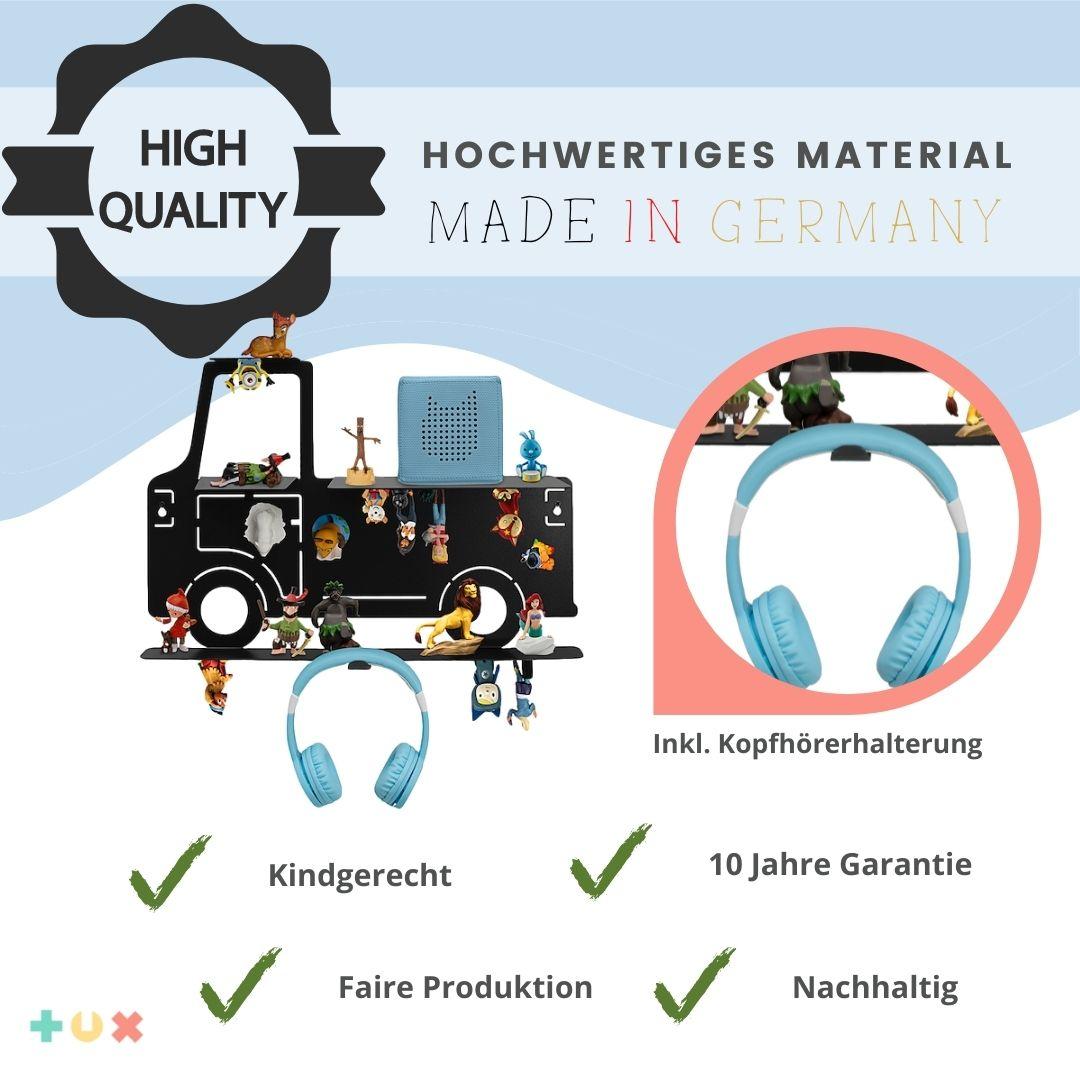 TUX Regal LKW für 52 Tonies und Toniebox - magnetisches Wandregal für Toniefiguren