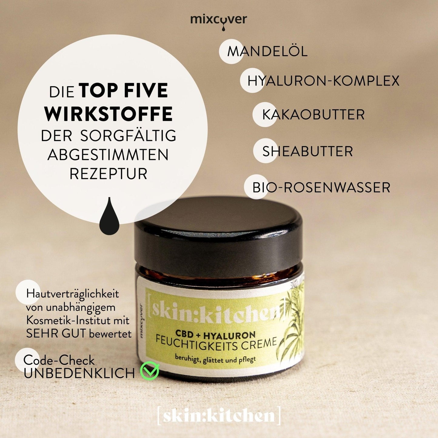 B-Ware: DIY Set Naturkosmetik Hyaluron Gesichtscreme für Küchenmaschinen Thermomix, uvw. - Mixcover - Mixcover