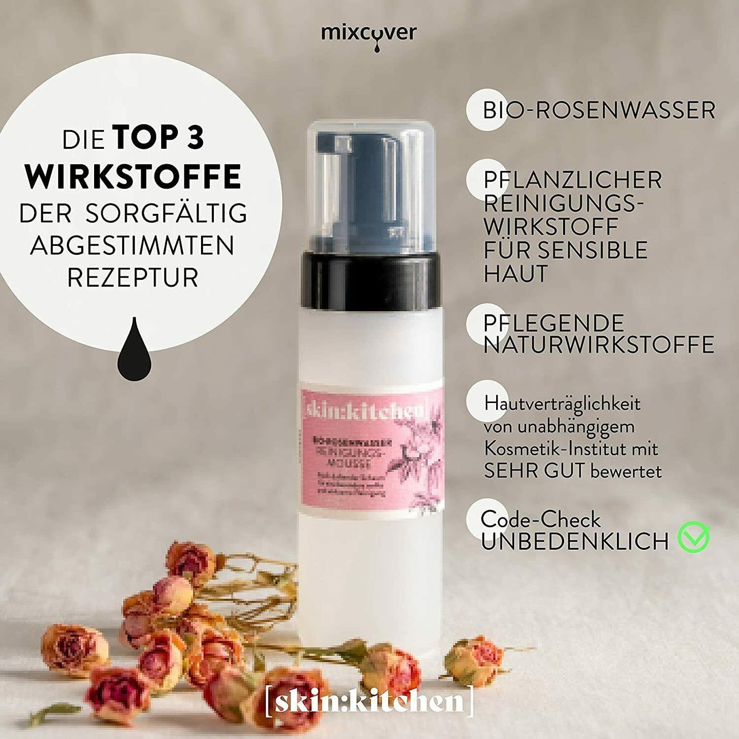 B-Ware: DIY Set Naturkosmetik Reinigungsmousse Rosenhydrolat Tonic für Küchenmaschinen - Mixcover - Mixcover