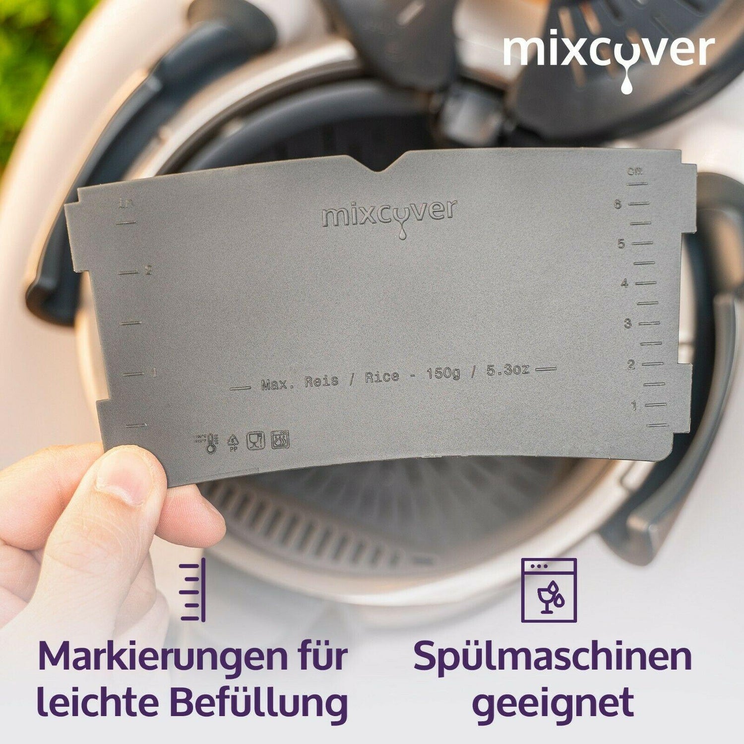 B-Ware: Garkorbteiler für Thermomix TM6 TM5 TM31, Mixtopf-Schaber - Mixcover - Mixcover