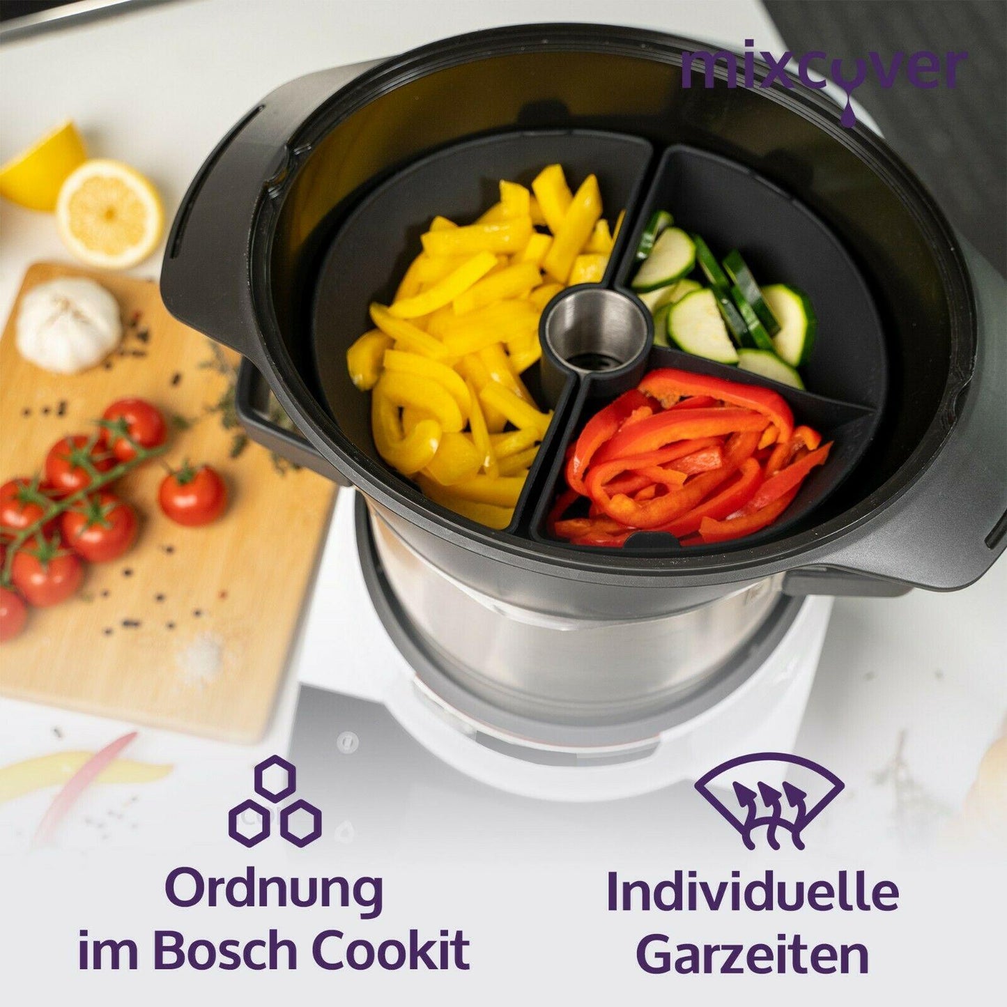 B-Ware: Garraumteiler (HALB) für Bosch Cookit Dampfgarraum - Mixcover - Mixcover