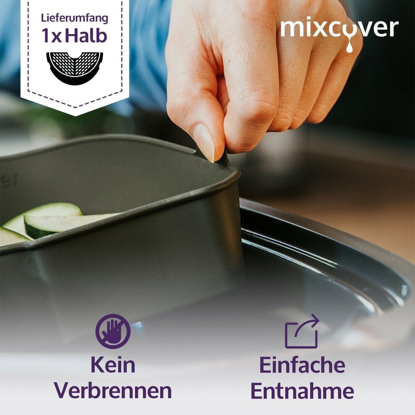 B-Ware: Garraumteiler (HALB) für Monsieur Cuisine Connect & Smart Dampfgarraum - Mixcover - Mixcover