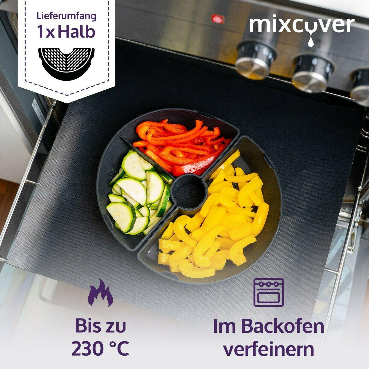 B-Ware: Garraumteiler (VIERTEL) für Thermomix Varoma Dampfgarraum - Mixcover - Mixcover