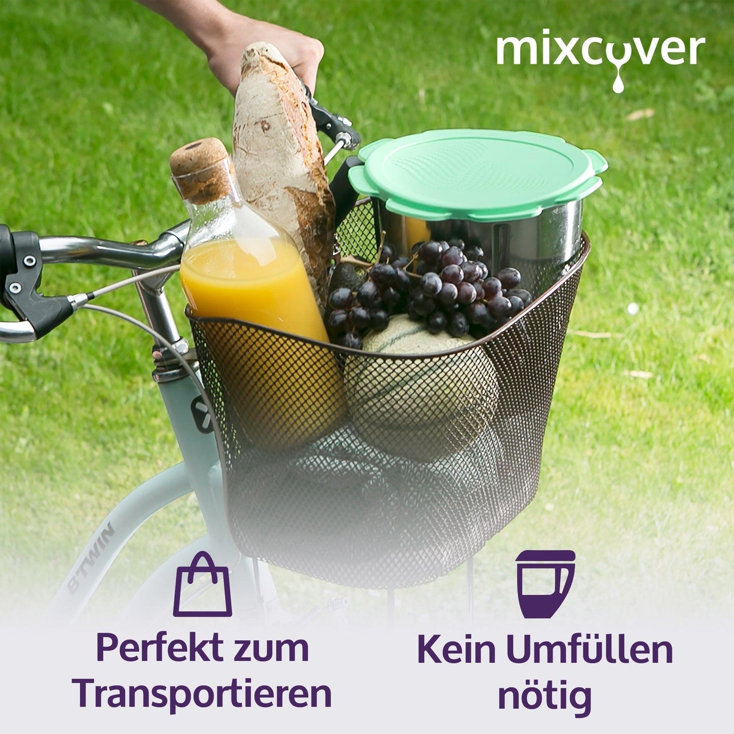 B-Ware: Silikon Deckel wasser- & geruchsdicht für Thermomix TM5 TM6 Friend Grün - Mixcover - Mixcover