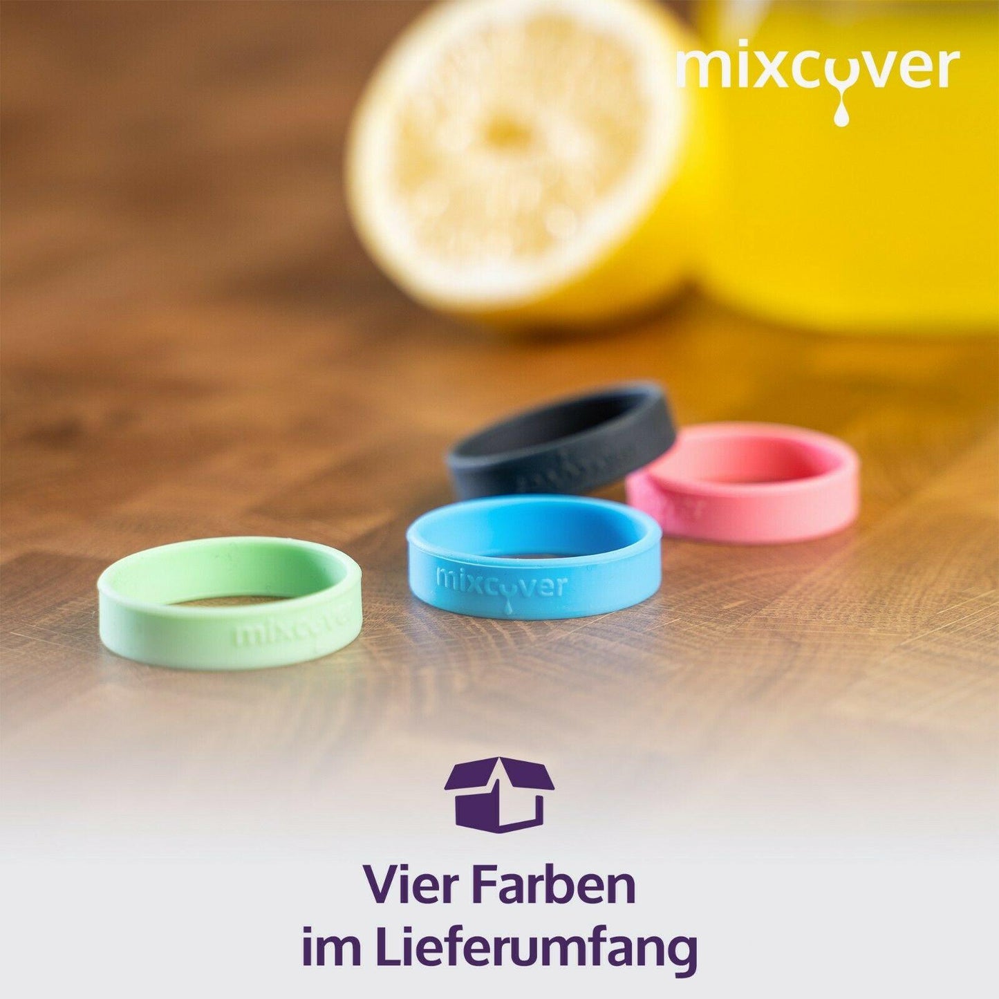 B-Ware: Silikonring zum Markieren von Trinkflaschen oder SodaStream Flaschen - Mixcover - Mixcover