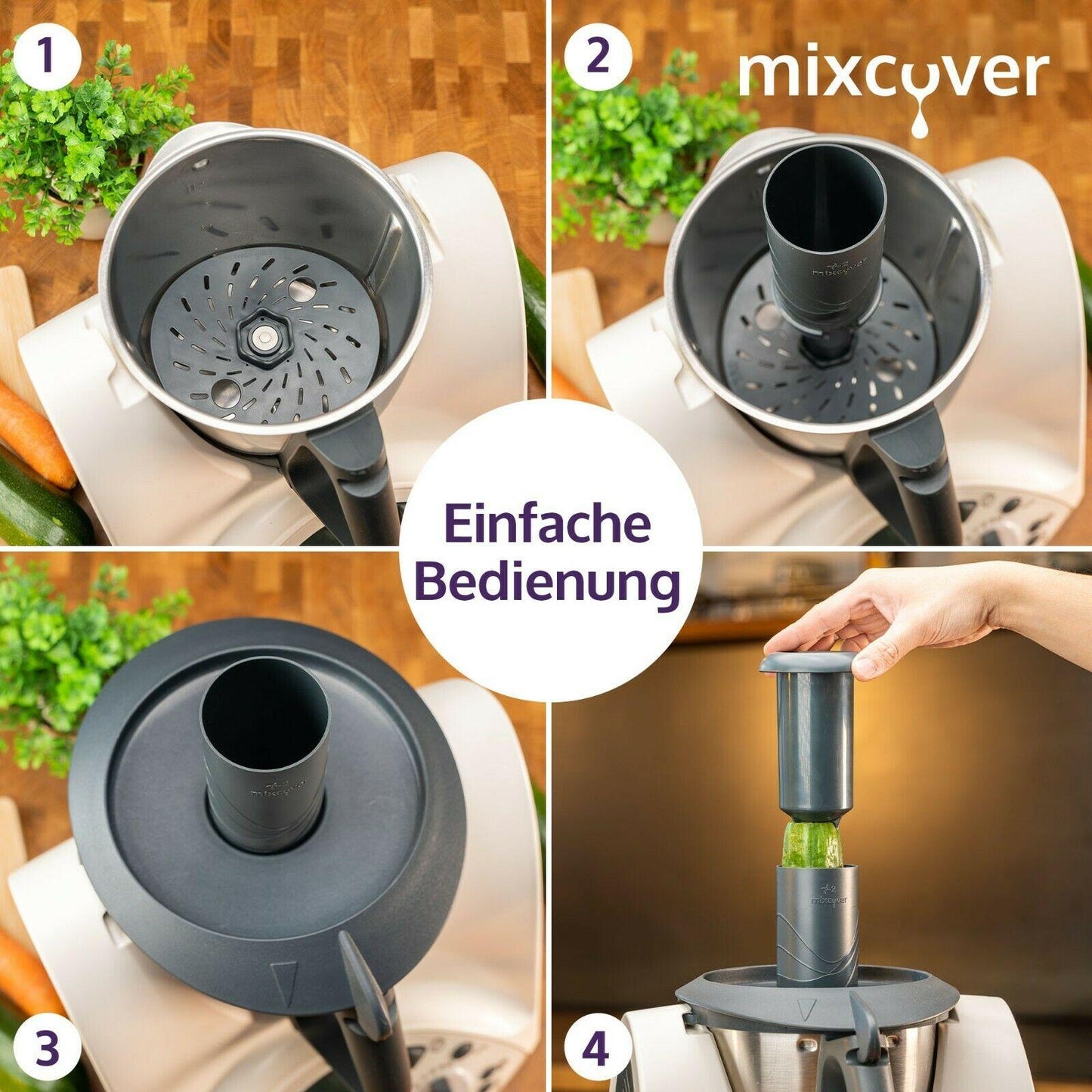 B-Ware: Spiralschneider Gemüsenudeln schneiden kompatibel mit Thermomix TM31 - Mixcover - Mixcover