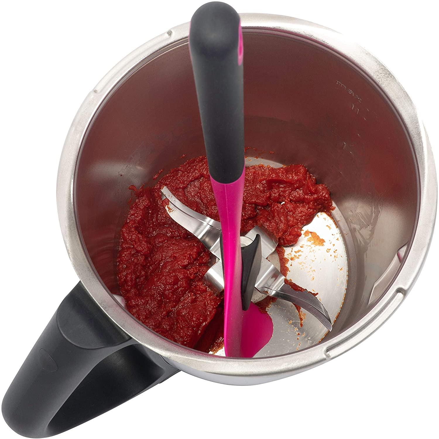 Kochfix Spatule rotative multifonctionnelle pour Thermomix® TM6 TM5 TM31  pour des extraits et vides faciles à extraire et à vider le pot de mélange  rose - Mixcover