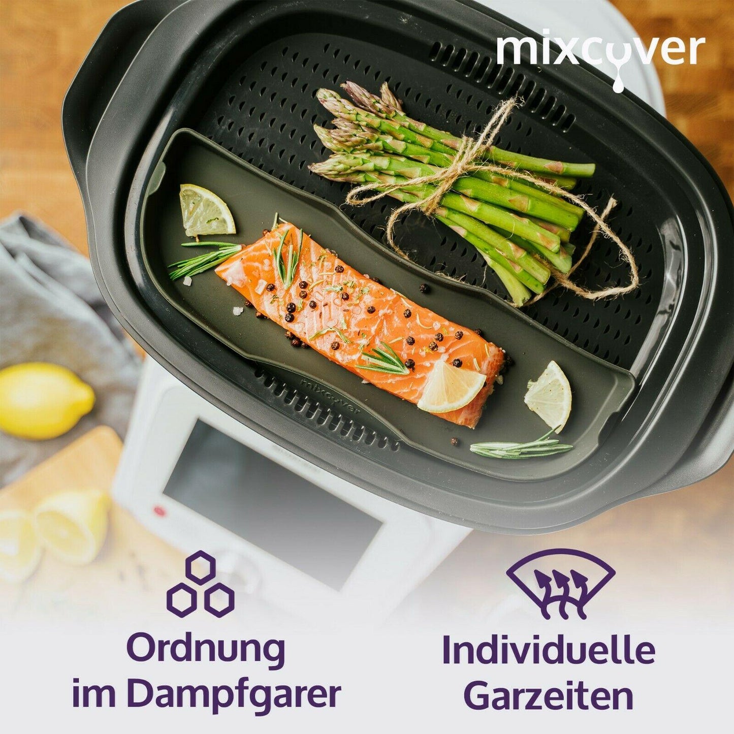 mixcover Dampfgarform Auflaufform Halb für Monsieur Cuisine Connect & Smart Einlegeboden - Mixcover - Mixcover