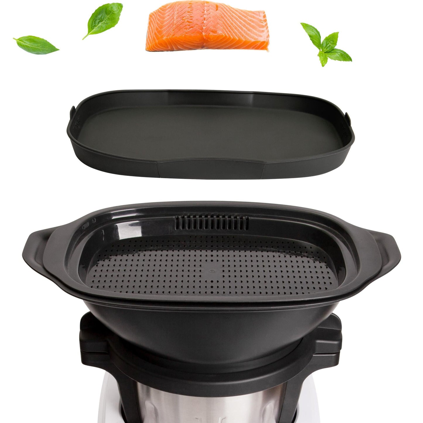 mixcover Cooking a vapore Forma tesa a forma di silicone Monsieur Cuisine  Connect & Inteligente