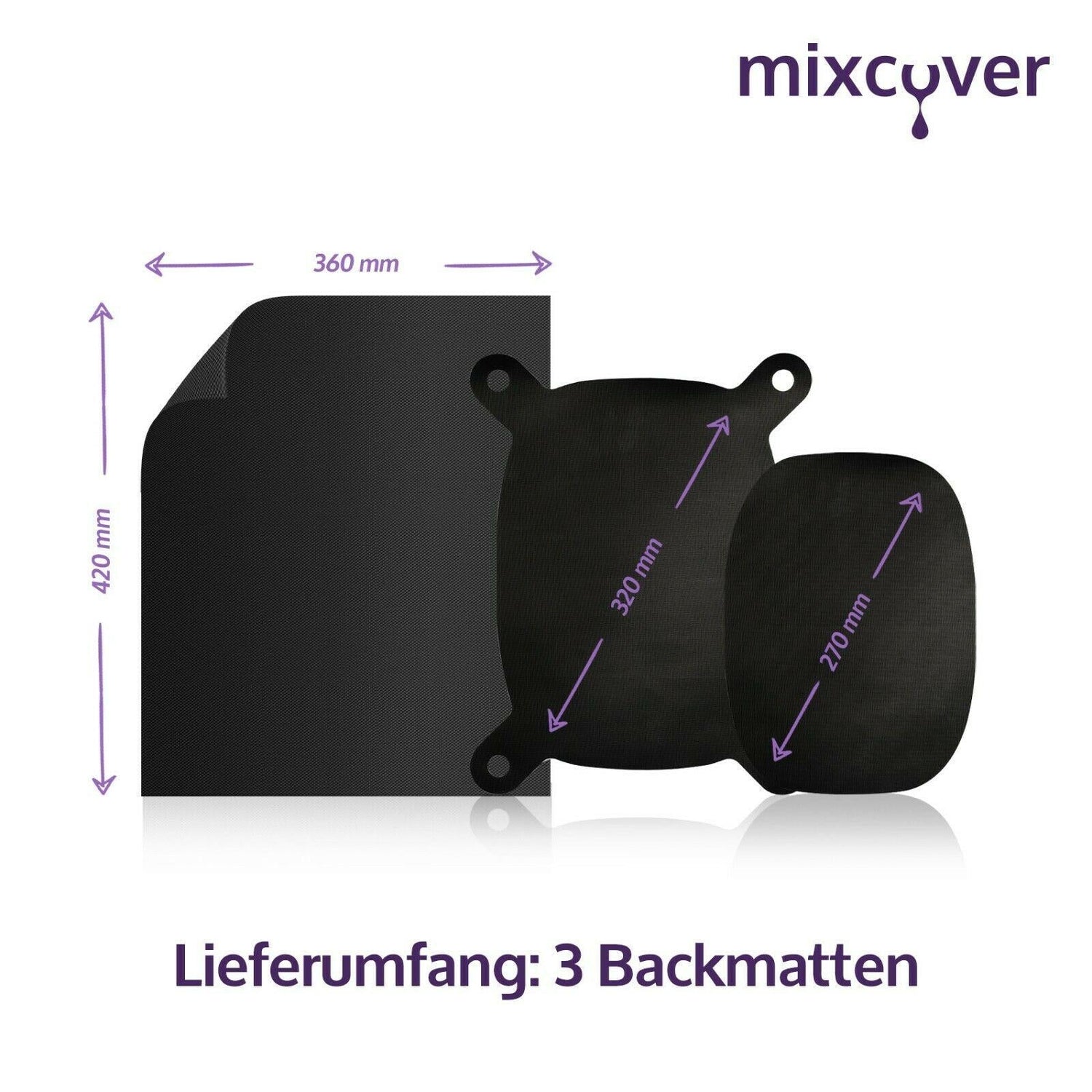 mixcover Dauerbackfolie - Backpapier, Tropfschutz für Monsieur Cuisine Connect, Edition Plus und MCS Einlegeboden, Monsieur Cuisine Zubehör - Mixcover - Mixcover