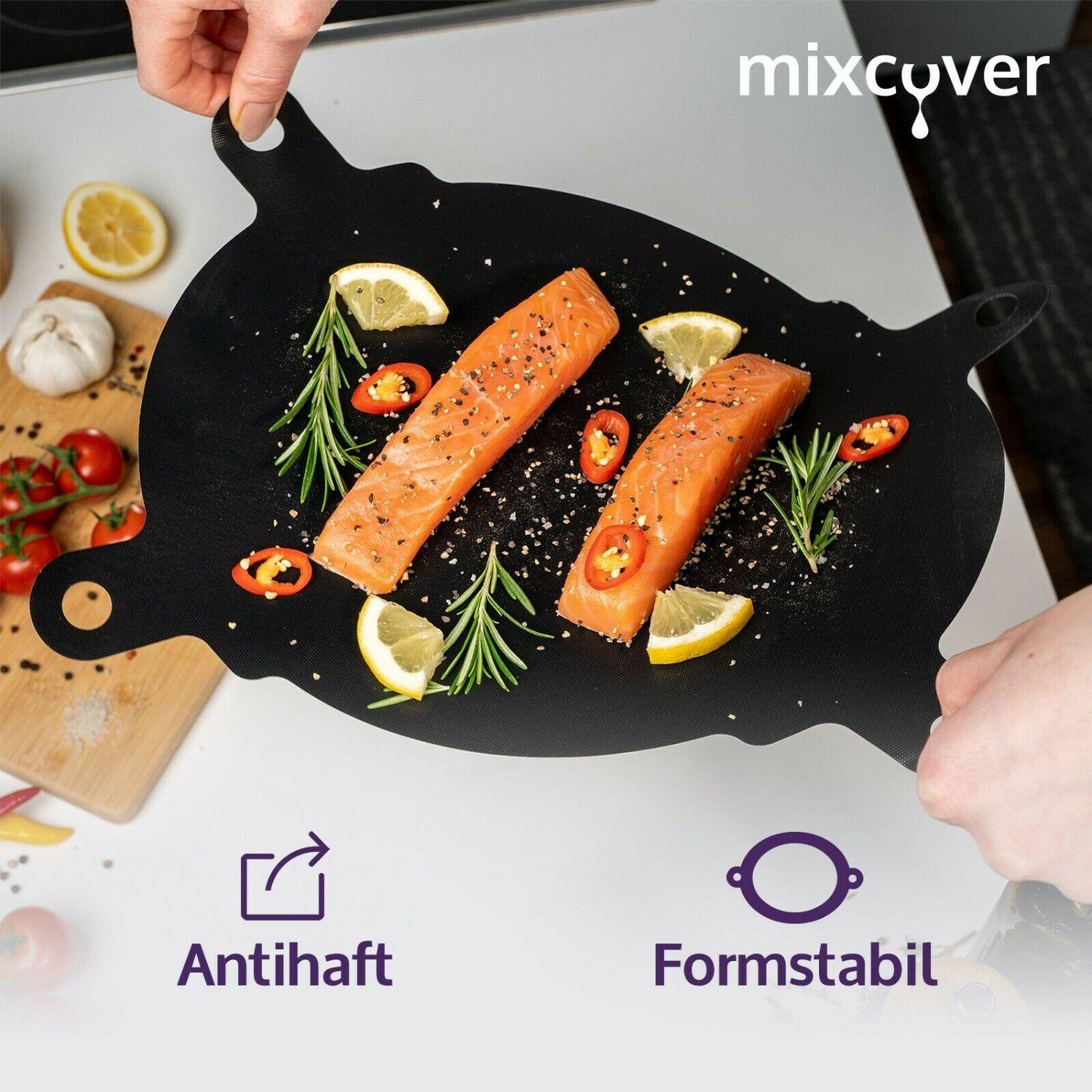 Mixcover Foglio di cottura permanente - protezione da gocciolamento di carta  da forno riutilizzabile per bosch Cookit - Mixcover