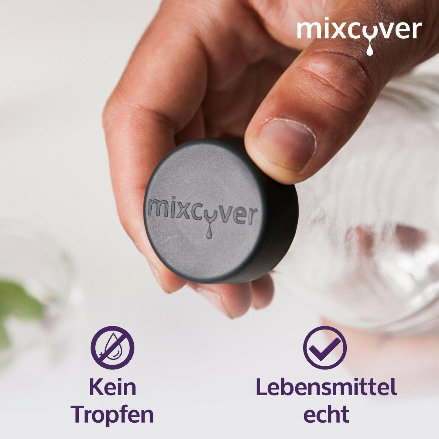 mixcover Ersatzdeckel passend für SodaStream Crystal & Penguin Glasflasche 1er Set - Mixcover - Mixcover