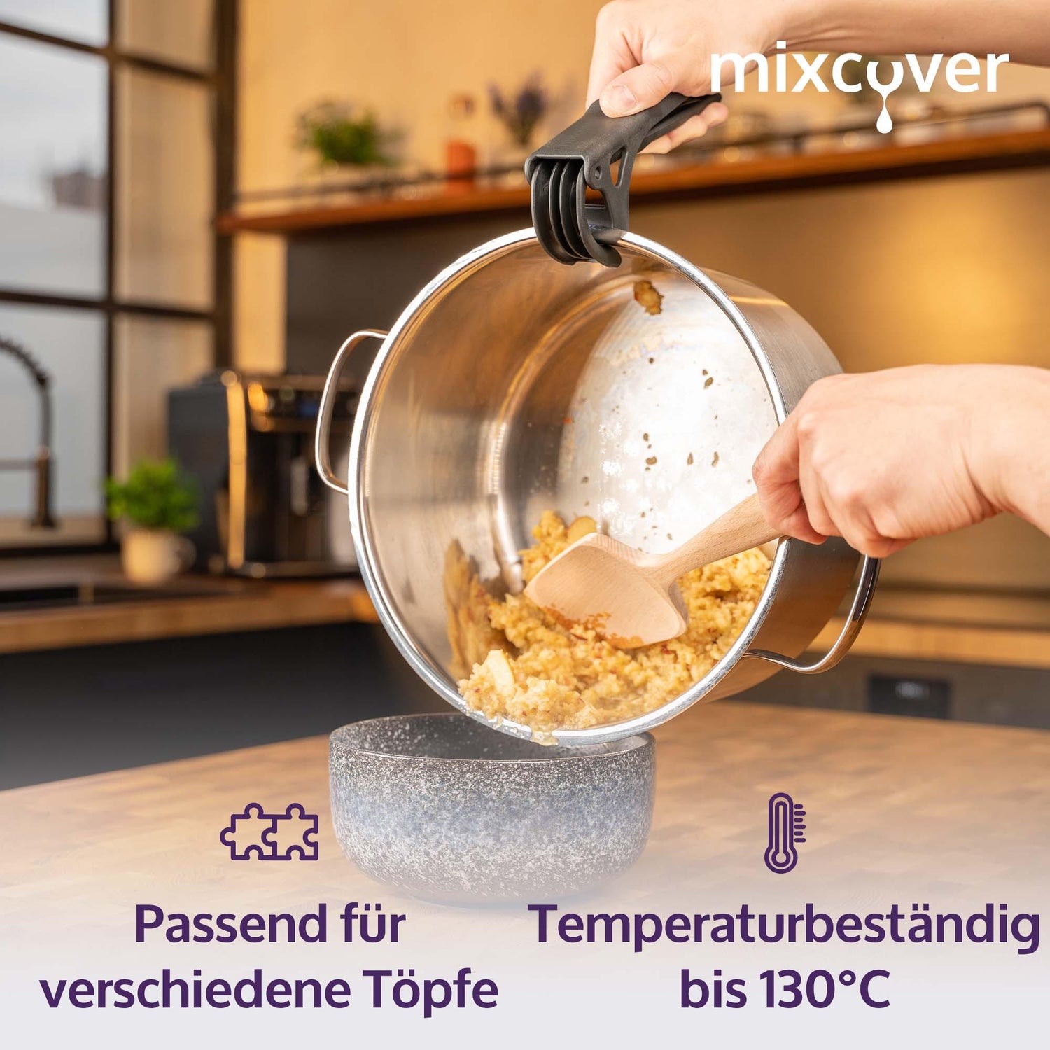mixcover Cooking divider (quarter) for Monsieur Cuisine Connect & Smart  steam cooking space