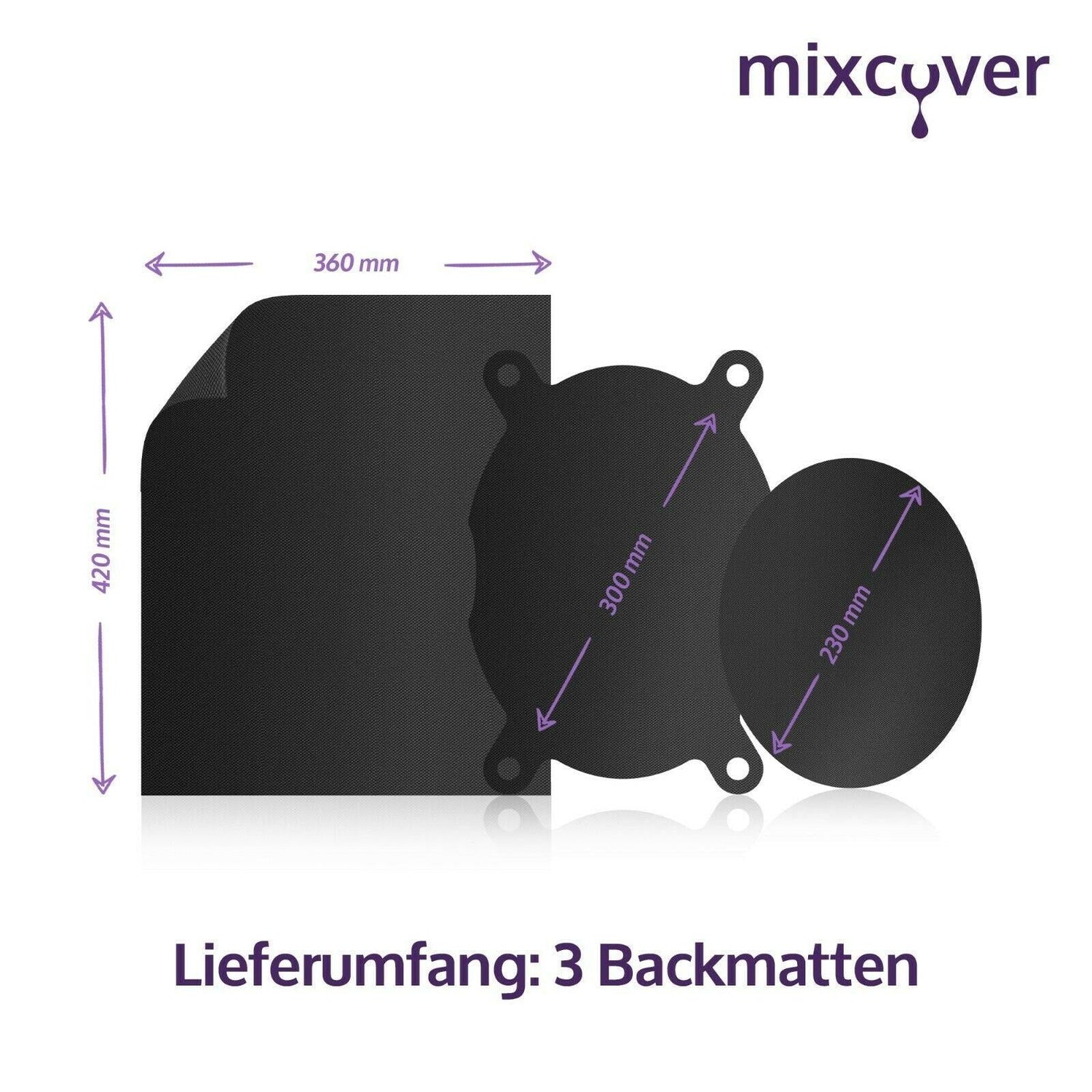 mixcover original Dauerbackfolie - Backpapier für Varoma Einlegeboden TM6, TM5, TM31, Thermomix Friend - wiederverwendbar und nachhaltig - Mixcover - Mixcover