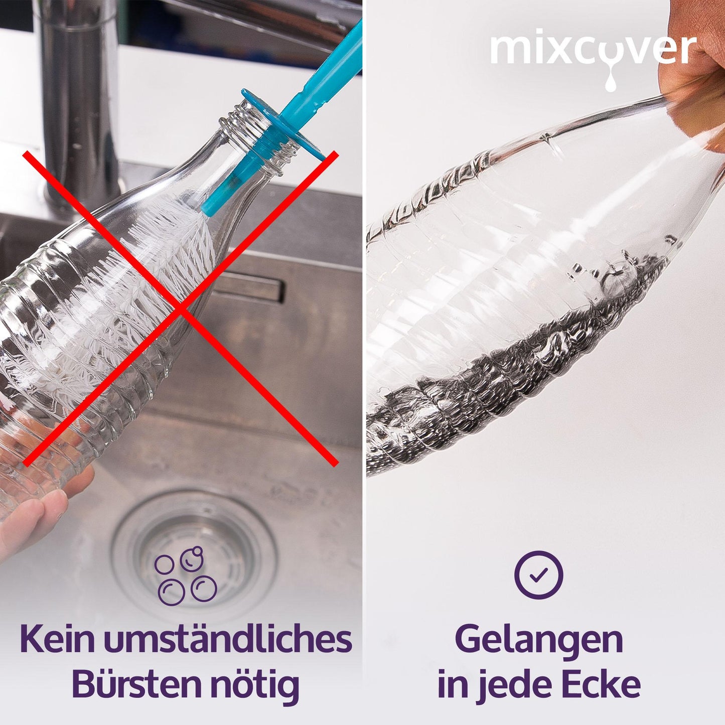 mixcover Reinigungskugeln kompatibel mit SodaStream und alle Anderen Flaschen - Mixcover - Mixcover