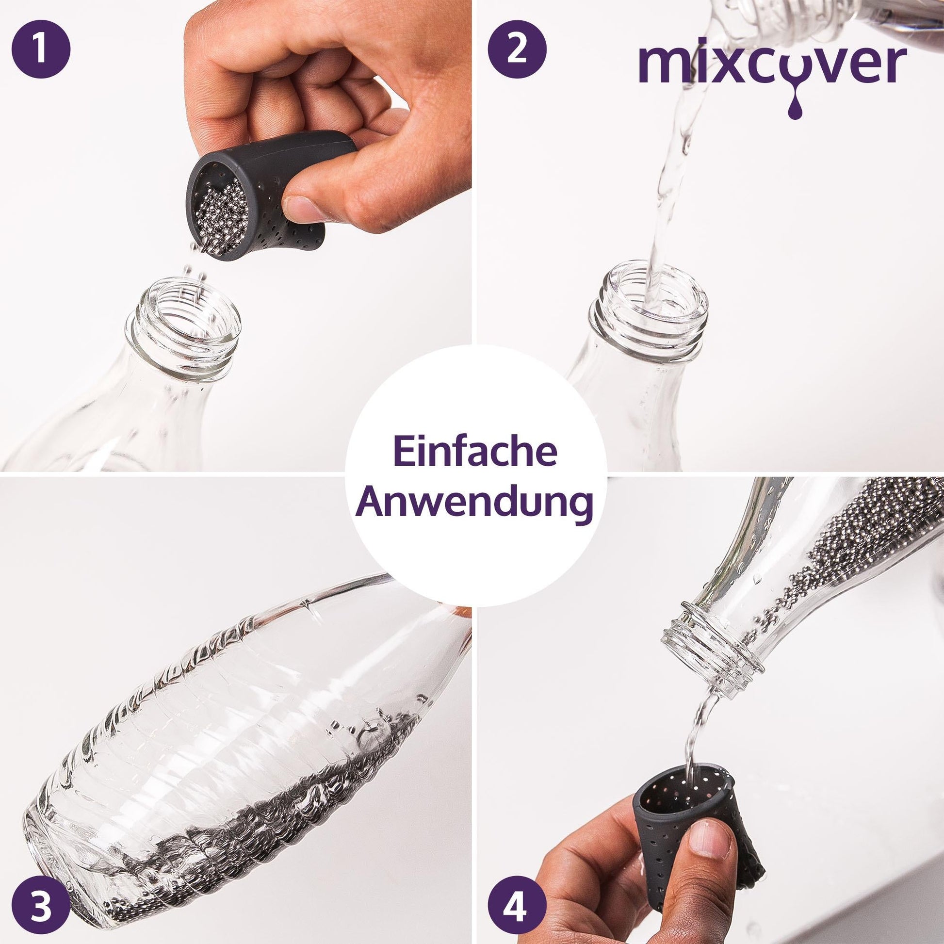 mixcover Reinigungskugeln kompatibel mit SodaStream und alle Anderen Flaschen - Mixcover - Mixcover