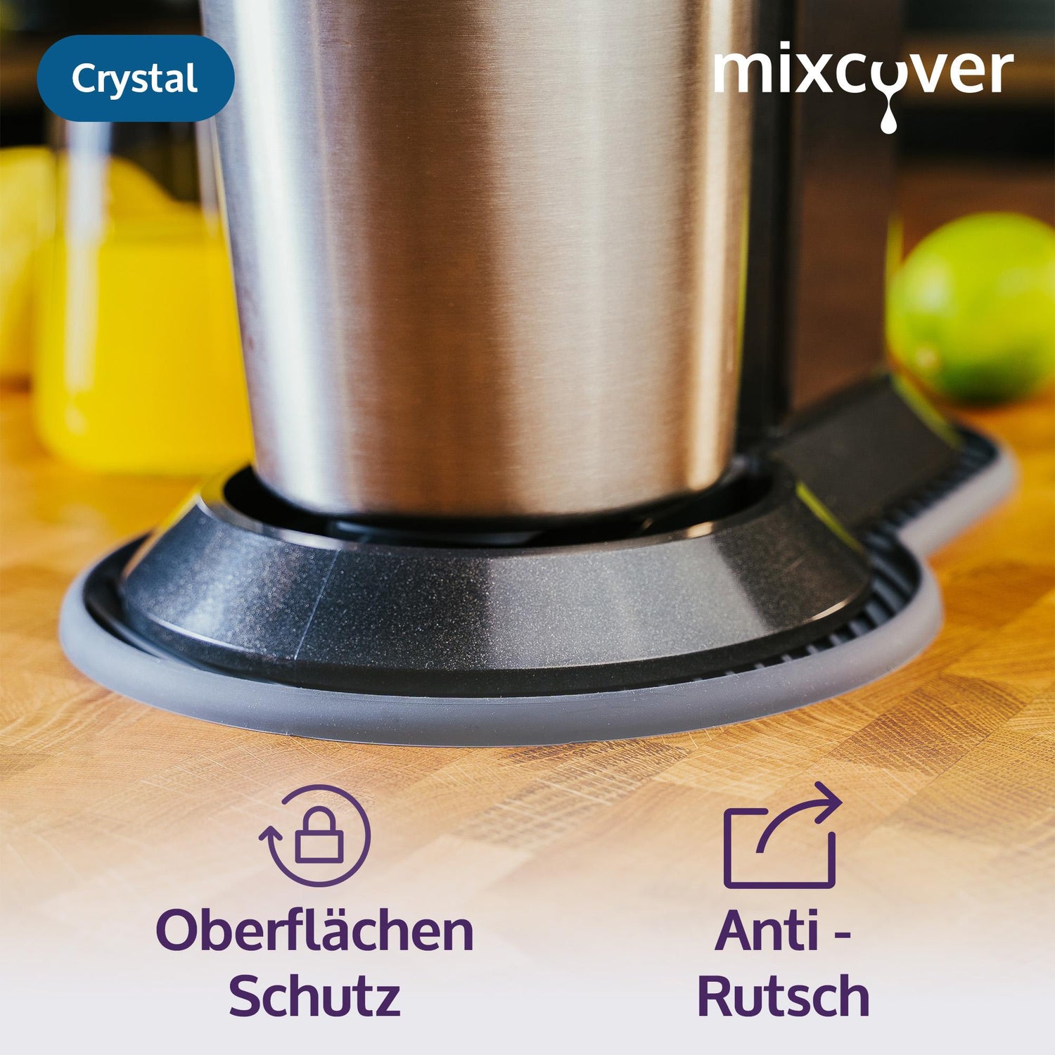 mixcover Silikonmatte, Abtropfmatte Grau kompatibel mit SodaStream Crystal - Mixcover - Mixcover