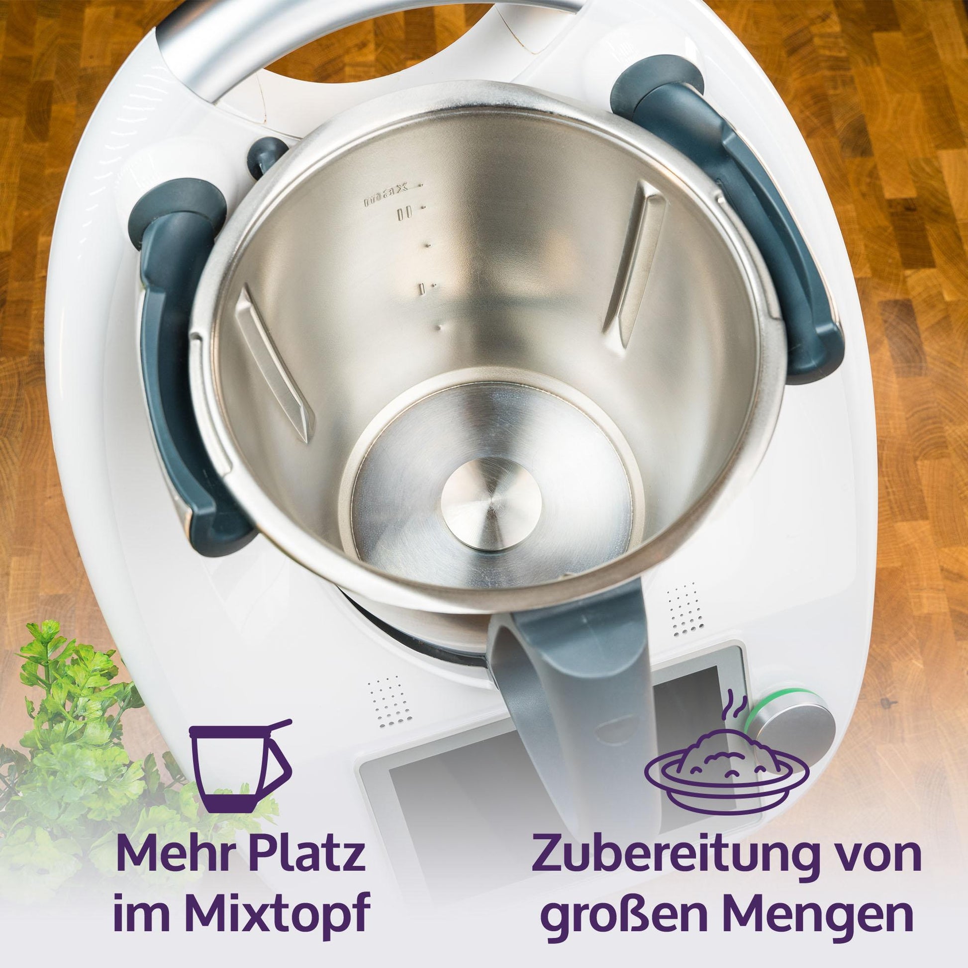 mixcover Trio-Parat Thermo-Plug kompatibel mit Thermomix TM6 Messerersatz für TM6 Zubehör für Thermomix - Mixcover - Trio-Parat