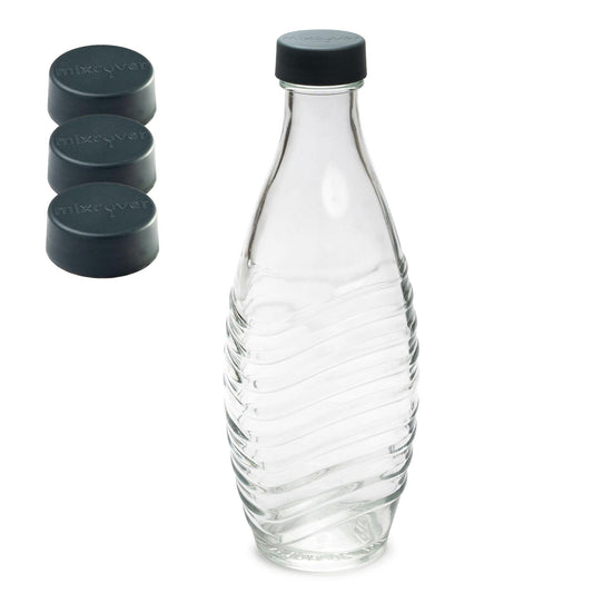 B-Ware: Ersatzdeckel passend für SodaStream Crystal & Penguin Glasflasche 3er Set - Mixcover - Mixcover