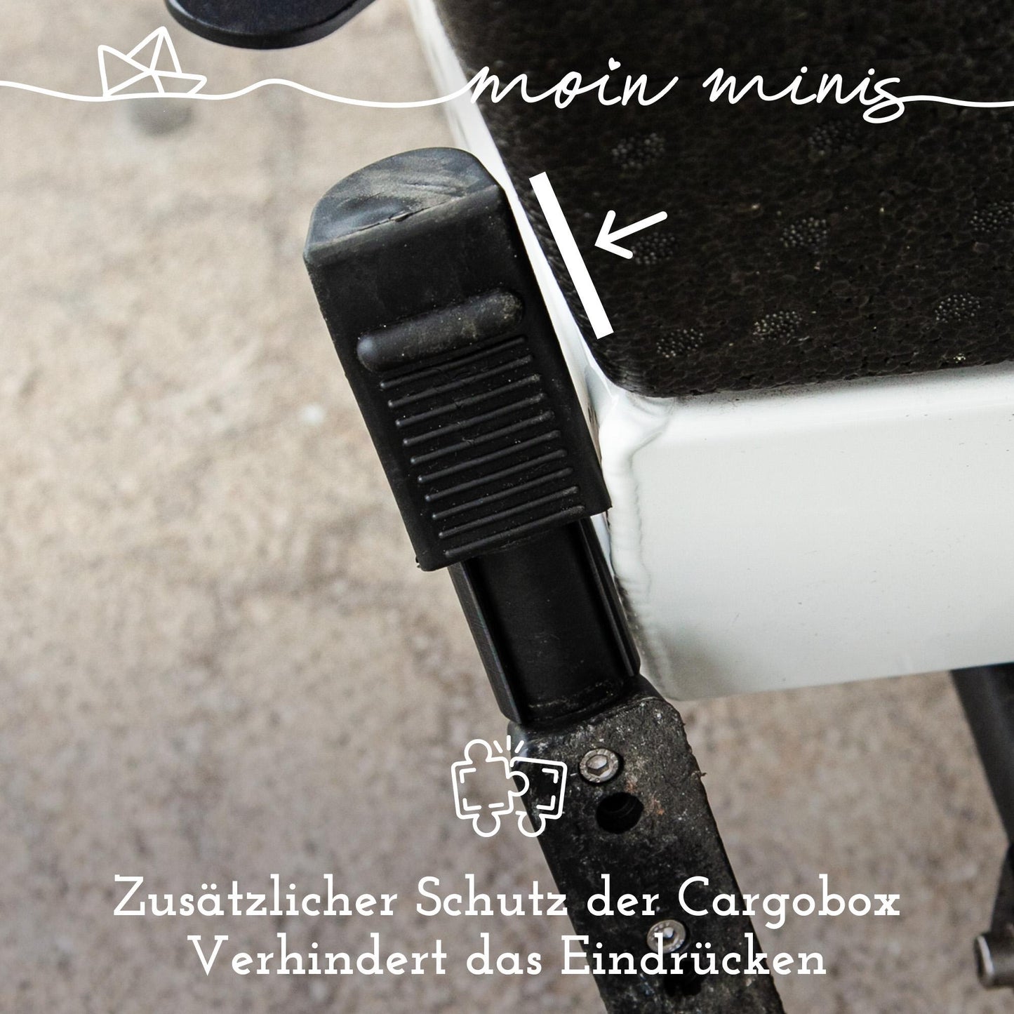 moin minis 1 Stück Abstandshalter für Fahrradständer für Urban Arrow Family & Shorty Lastenräder Schützt Gummipuffer