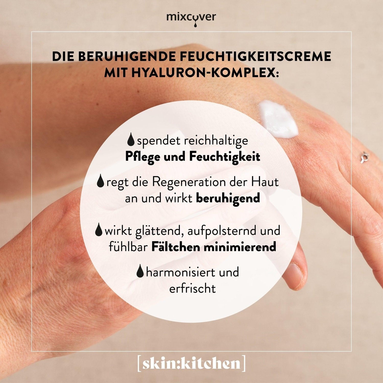 skin:kitchen DIY Set Naturkosmetik Hyaluron Gesichtscreme für Küchenmaschinen wie Thermomix oder Monsieur Cuisine Connect, Monsieur Cuisine Smart - Mixcover - Mixcover