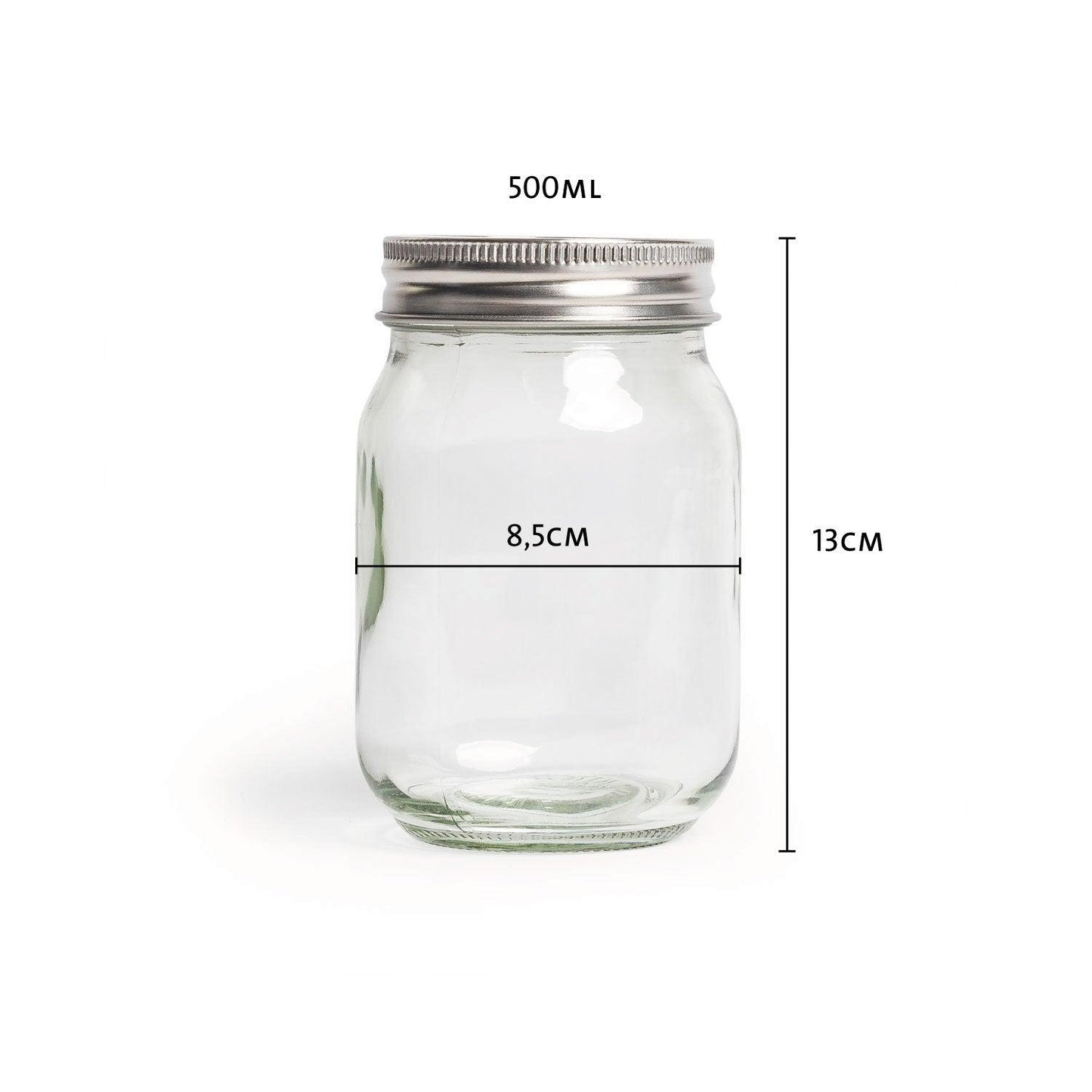 ThermoTasty: Overnight-Gläser mit Verschluss 500ml, 6er-Set - Mixcover - ThermoTasty